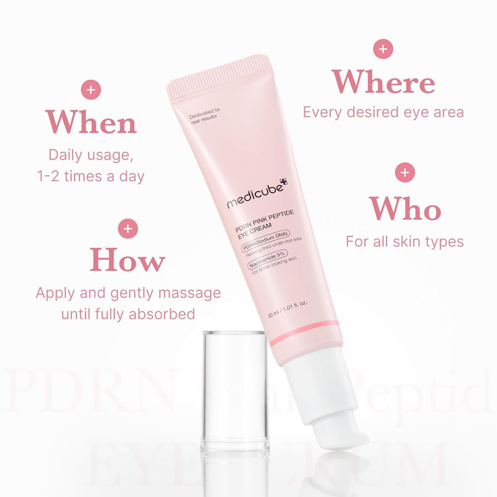 Eye Serum with Salmon DNA PDRN & Pink Peptides | 99% Purity Retinol for Fine Lines | PDRN & Niacinamide for Uneven Skin Tone | Korean Skincare, 1.01 Fl.Oz